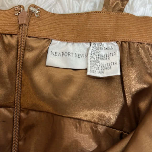 Newport News Bronze Sleek Evening Dress - Picture 6 of 9